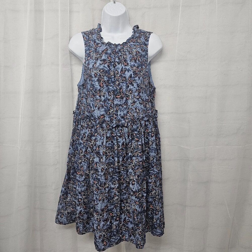 Lucky Brand Dress Blue Floral Boho Cottage Hippie Sleeveless M - Picture 14 of 14